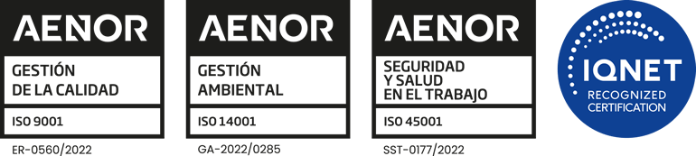 Sellos de calidad AENOR ISO